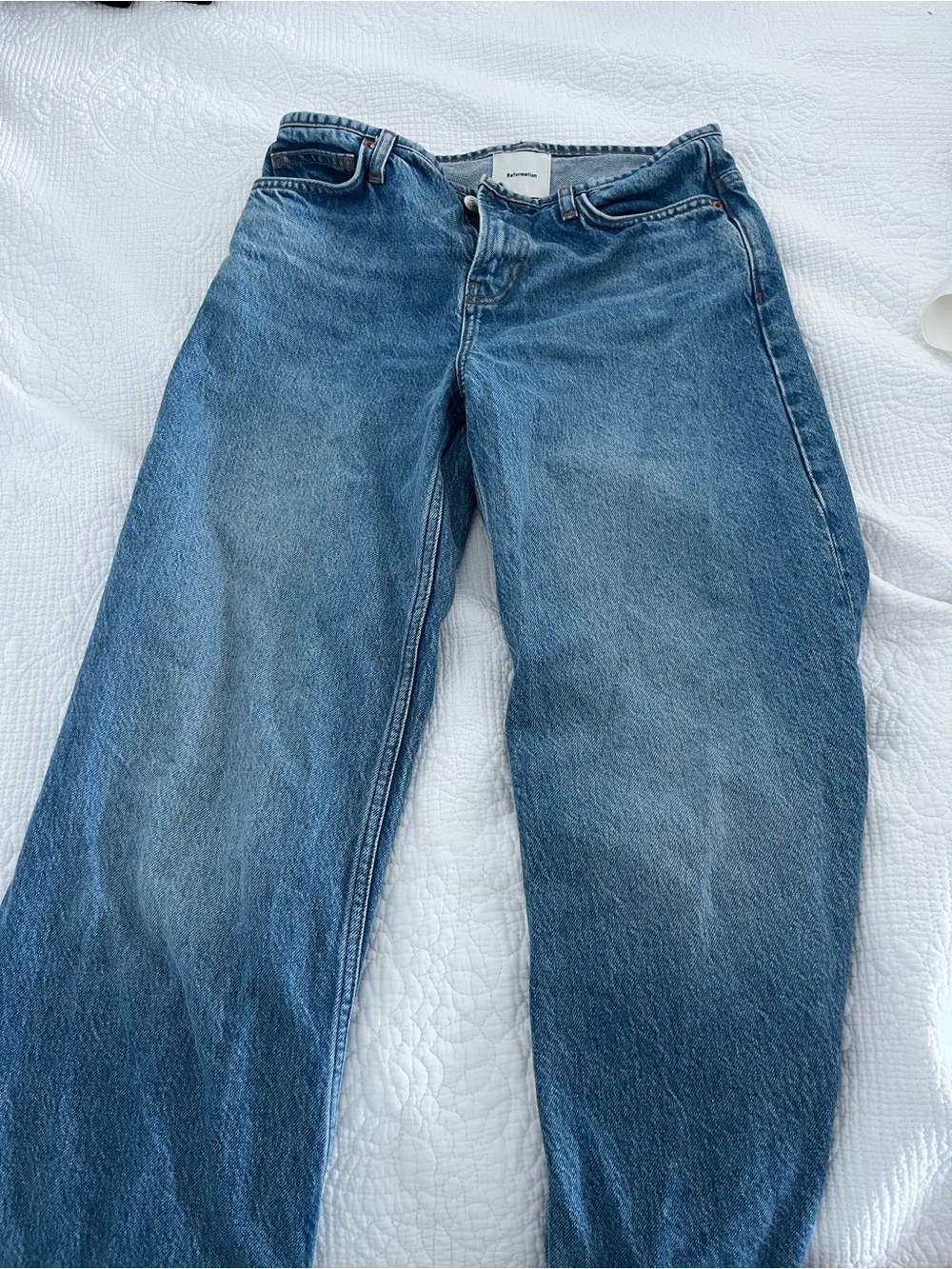 Reformation Medium Blue Vintage-Style Denim Jeans